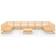 vidaXL 3076274 Loungesett, 1 Bord inkl. 10 Soffor