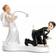 PartyDeco Wedding Couple with Fishing Rod Cake Decoration