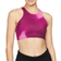 Nike Yoga Dri-FIT Swoosh Medium-Support Printed Sports Bra - Cosmic Fuchsia/Iron Grey