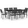 vidaXL 3073519 Juego de comedor de patio, 1 Mesa incl. 8 Sillas
