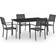 vidaXL 3073516 Ensemble repas de patio, 1 Table incluse 4 Chaises