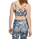 adidas Yoga Light-Support Long Line Graphic Bra - Blue Tint/Carbon/Black