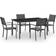 vidaXL 3073525 Juego de comedor de patio, 1 Mesa incl. 4 Sillas