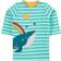 Frugi Lyla Loopback Dress - Pacific Aqua Stripe/Whale