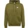 Nike Club Fleece Pullover Hoodie - Rough Green/White