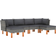 vidaXL 3059714 Lounge-Set, Tisch einschl. 4 Sofas