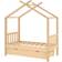 vidaXL Kids Bed Frame with a Drawer Solid Pine Wood 27.6x55.1"