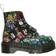 Dr. Martens Sinclair Leather Platform - Black Floral Mash Up Backhand