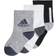 Adidas Kid's Socks 3 pairs - Black/White/Medium Grey Heather (H44318)