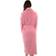 Slenderella 46" Mini Waffle Solid Coral Fleece Shawl Collar Wrap - Pink