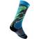 UYN Ski Socks Kids - Medium Grey Melange/Turquoise