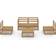 vidaXL 3075387 Loungeset, 1 Bord inkl. 4 Soffor