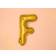 PartyDeco Letter Balloons 'F' 35 cm Gold