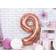 PartyDeco Foil Balloon Number 9 86cm Rose Gold