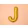 PartyDeco Letter Balloons 'J' 35 cm Gold