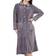 Slenderella 46" Mini Waffle Button Through Housecoat Dressing Gown - Grey