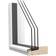 Sparvinduer FK0303 PVC Fast vindue Vindue med 2-lags glas 30x90cm