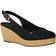 Tommy Hilfiger Iconic Open Toe Slingback Wedge - Black