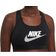 Nike Dri-FIT Swoosh Medium-Support 1-Piece Pad Graphic Sports Bra - Black/White/Particle Grey