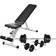 vidaXL Treningsbenk Med Vektstang Manualsett 60.5 kg