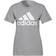 Adidas Essentials Logo Tee - Medium Grey Heather/White