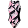 Zone3 Women's High Neck Swim Suit - Pink/Black/White