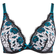 Aubade Fire Andalusian Triangle Plunge Bra - Black/Lapis Lazuli