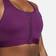 Nike Dri-FIT Swoosh Medium-Support Padded Zip-Front Sports Bra - Sangria/Light Bordeaux/Black