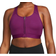 Nike Dri-FIT Swoosh Medium-Support Padded Zip-Front Sports Bra - Sangria/Light Bordeaux/Black