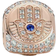 Pandora Hamsa All-Seeing Eye & Feather Three-Sided Charm - Rose Gold/White/Blue/Transparent