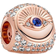 Pandora Hamsa All-Seeing Eye & Feather Three-Sided Charm - Rose Gold/White/Blue/Transparent