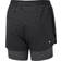 Ronhill Tech Twin Shorts Women - Black/Charcoal Marl