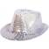 Smiffys Sequin Trilby Hat Silver