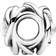 Pandora April Birthstone Eternity Circle Charm - Silver/Transparent