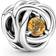 Pandora November Honey Eternity Circle Charm - Silver/Orange