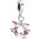 Pandora Disney Mickey Mouse & Minnie Mouse Kissing Dangle Charm - Silver/Red