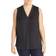 Vince Camuto Plus Shirred Sleeveless Top - Rich Black