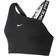 Nike Pro Dri-FIT Swoosh Medium-Support 1-Piece Pad Asymmetrical Sports Bra - Black/Particle Grey/White