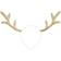 PartyDeco Diadem Renhorn Glitter Guld