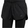 Adidas Women's Run Fast Two-in-One Shorts - Black