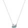 Swarovski Iconic Swan Necklace - Silver/Blue/Transparent