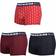 Tommy Hilfiger Logo Waistband Trunks 3-pack - Deep Rouge/Desert Sky/Mini Tree