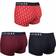 Tommy Hilfiger Logo Waistband Trunks 3-pack - Deep Rouge/Desert Sky/Mini Tree
