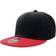 Atlantis Snap Back Flat Visor 6 Panel Cap 2-pack - Black/Red