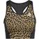 adidas Aeroready Designed 2 Move Leopard Print Sports Bra Top - Hazy Beige/Black