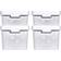 Curver Boîtes De Rangement 4 Pcs Couvercle 11L+17L Blanc