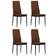 vidaXL Salle À Manger Tissu 4 Pcs Chaise de Cuisine 96cm 4pcs