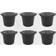 Nespresso Coffee Capsules Pack de 6 Rechargeables Noir