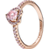 Pandora Sparkling Elevated Heart Ring - Rose Gold/Pink