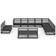 vidaXL 3075894 Outdoor Lounge Set, Table incl. 12 Sofas